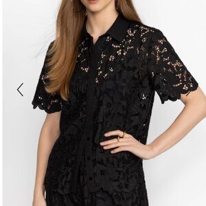 JOHNNY WAS-Kitt Lace button down -Size small